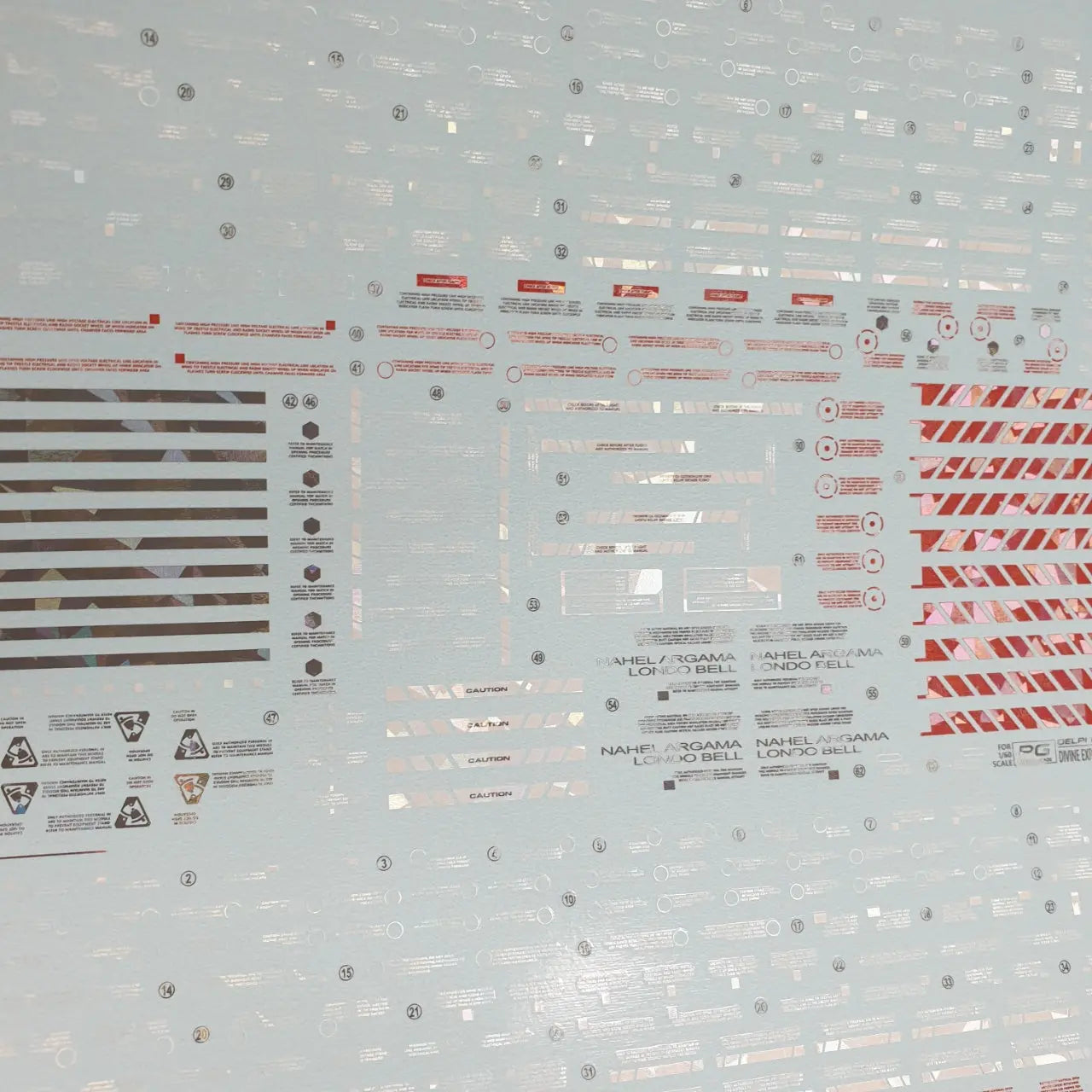 Delpi Water Decal (ดิแคลน้ำ) PG Unicorn Perfectibility Gundam Delpi Decal
