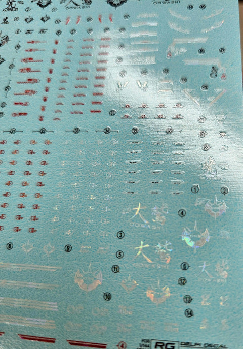 Delpi Water Decal (ดิแคลน้ำ) RG Akatsuki Gundam Delpi Decal