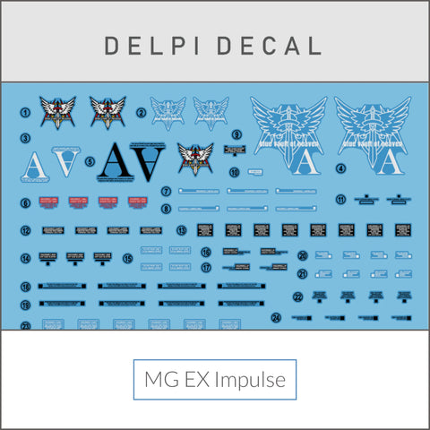 Delpi Water Decal (ดิแคลน้ำ) MG Ex Impulse Gundam Delpi Decal