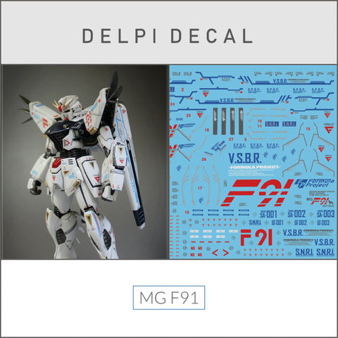 Delpi Water Decal (ดิแคลน้ำ) MG F91 Gundam Delpi Decal