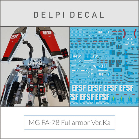 Delpi Water Decal (ดิแคลน้ำ) MG FA-78 Full Armor Ver.Ka Gundam Delpi Decal