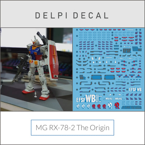 Delpi Water Decal (ดิแคลน้ำ) MG RX-78-2 The Origin Gundam Delpi Decal