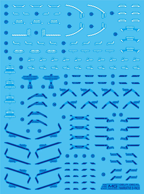 Delpi Water Decal (ดิแคลน้ำ) MG Narrative B-Packs Ver.Ka Gundam Delpi Decal