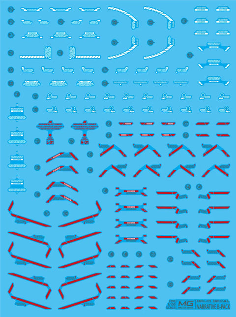 Delpi Water Decal (ดิแคลน้ำ) MG Narrative B-Packs Ver.Ka Gundam Delpi Decal