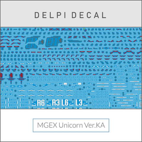Delpi Water Decal (ดิแคลน้ำ) MGEX Unicorn Ver.Ka Gundam Delpi Decal