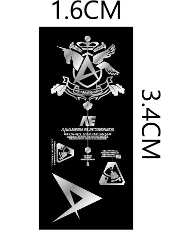 Delpi Metal Sticker (สติกเกอร์โลหะ) MG RX-93 V (Symbol) (Silver) Delpi Decal