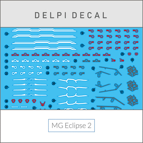 Delpi Water Decal (ดิแคลน้ำ) MG Eclipse 2 Gundam Delpi Decal