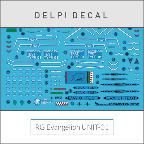 Delpi Water Decal (ดิแคลน้ำ) RG Evangelion Unit-01 Delpi Decal