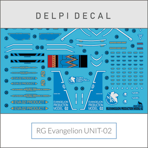 Delpi Water Decal (ดิแคลน้ำ) RG Evangelion Unit-02 Delpi Decal