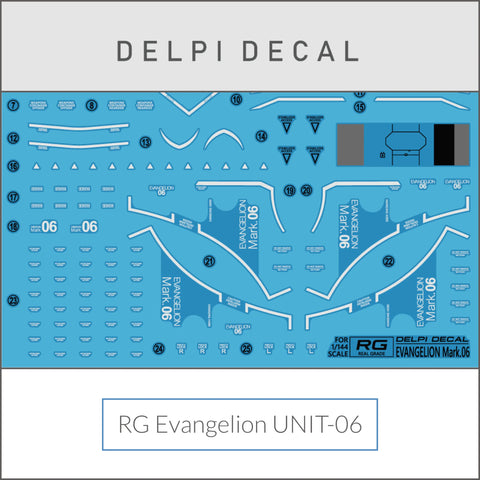 Delpi Water Decal (ดิแคลน้ำ) RG Evangelion Unit-06 Delpi Decal