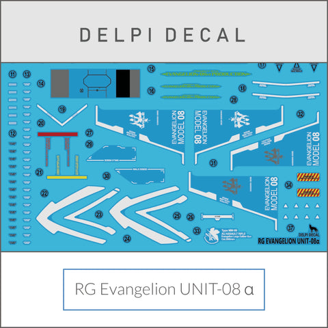 Delpi Water Decal (ดิแคลน้ำ) RG Evangelion Unit-08 Delpi Decal