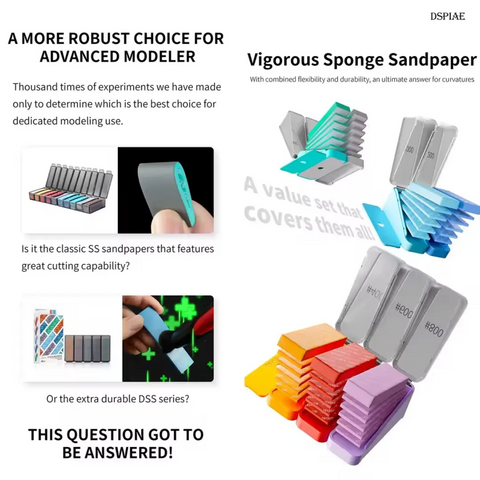 Vigorous Sponge Sandpaper By DSPIAE กระดาษทรายฟองน้ำพร้อมกล่องเก็บ Dspiae