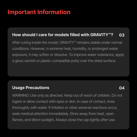 GRAVITY By GUNPRIMER Weight Filler ฟิลเลอร์เพิ่มน้ำหนัก โมเดลพลาสติก / กันพลา Gunprimer
