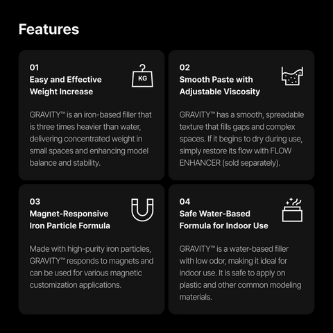 GRAVITY By GUNPRIMER Weight Filler ฟิลเลอร์เพิ่มน้ำหนัก โมเดลพลาสติก / กันพลา Gunprimer