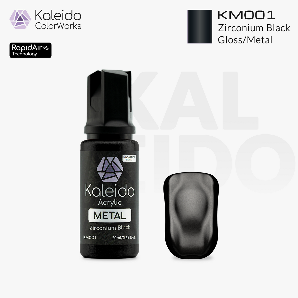 Kaleido ColorWorks สีอะคริลิกสูตรน้ำ Metal Colors 20ml (12 สี) Kaleido ColorWorks
