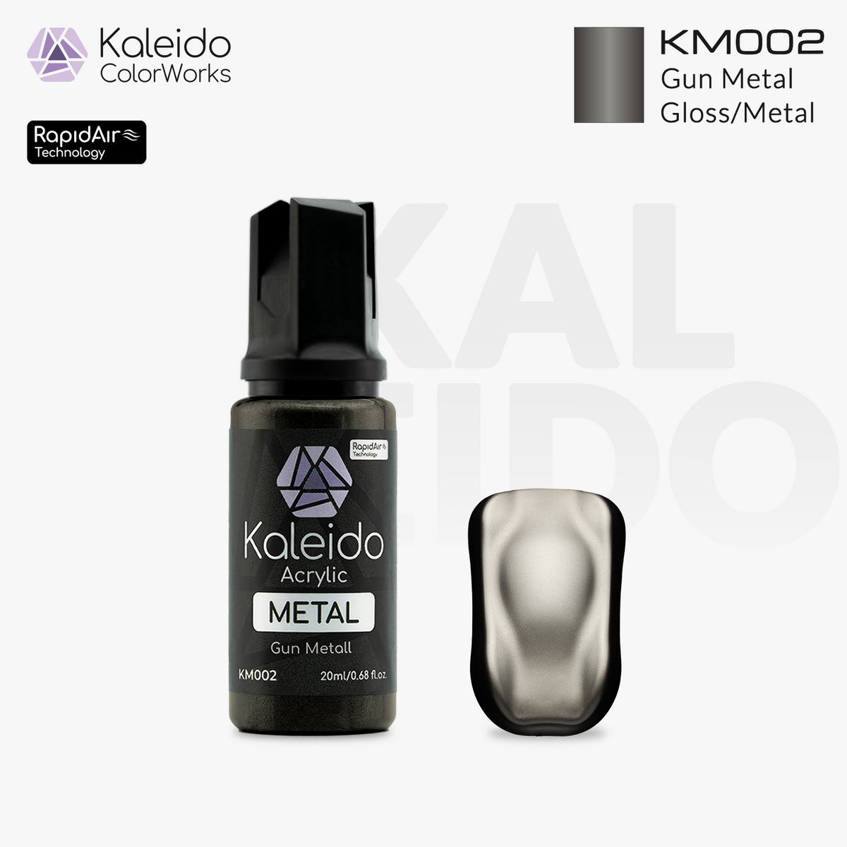 Kaleido ColorWorks สีอะคริลิกสูตรน้ำ Metal Colors 20ml (12 สี) Kaleido ColorWorks