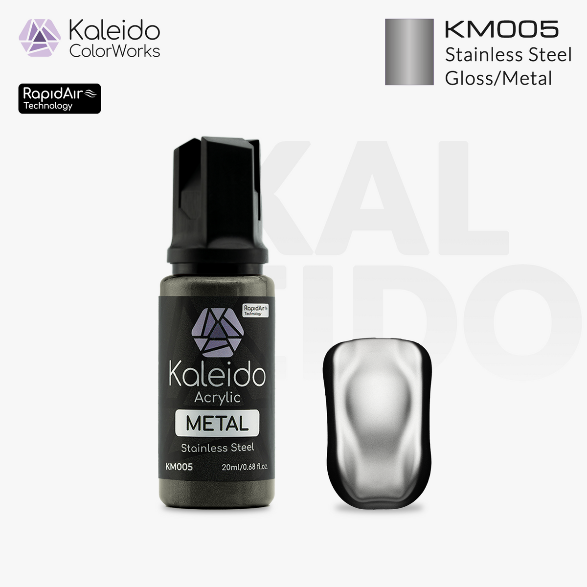 Kaleido ColorWorks สีอะคริลิกสูตรน้ำ Metal Colors 20ml (12 สี) Kaleido ColorWorks