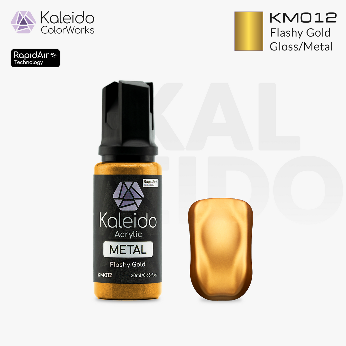 Kaleido ColorWorks สีอะคริลิกสูตรน้ำ Metal Colors 20ml (12 สี) Kaleido ColorWorks