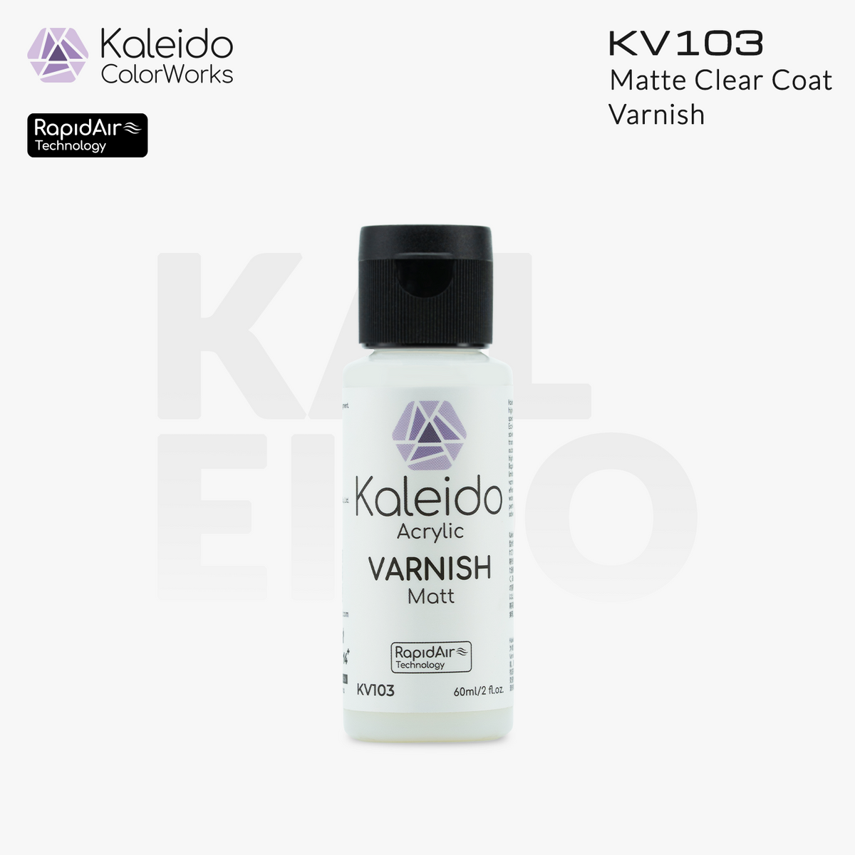Kaleido ColorWorks น้ำยาเคลือบใสสูตรน้ำ Varnish 60ml และ 210ml (6 แบบ) Kaleido ColorWorks