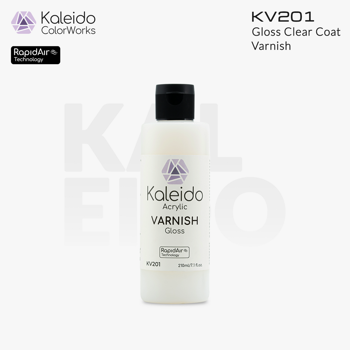 Kaleido ColorWorks น้ำยาเคลือบใสสูตรน้ำ Varnish 60ml และ 210ml (6 แบบ) Kaleido ColorWorks