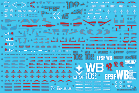Delpi Water Decal (ดิแคลน้ำ) PG Unleashed RX-78-2 Gundam Delpi Decal