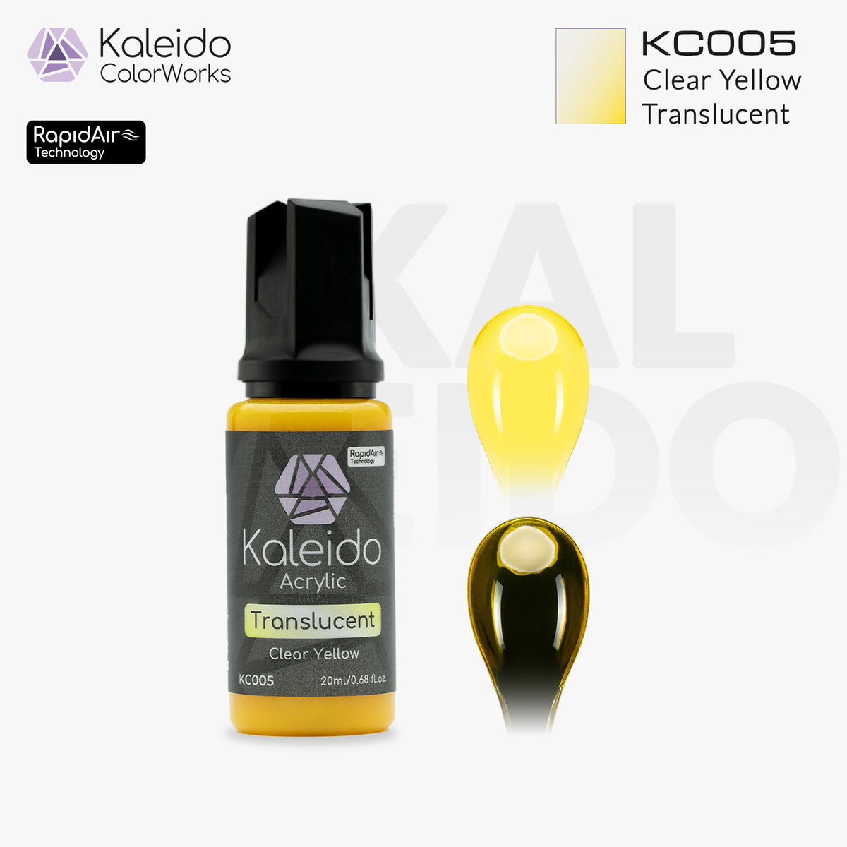 Kaleido ColorWorks สีอะคริลิกสูตรน้ำ Translucent Colors 20ml (12 สี) Kaleido ColorWorks
