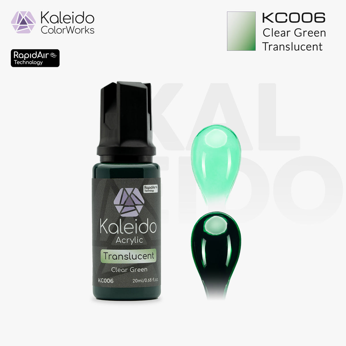 Kaleido ColorWorks สีอะคริลิกสูตรน้ำ Translucent Colors 20ml (12 สี) Kaleido ColorWorks
