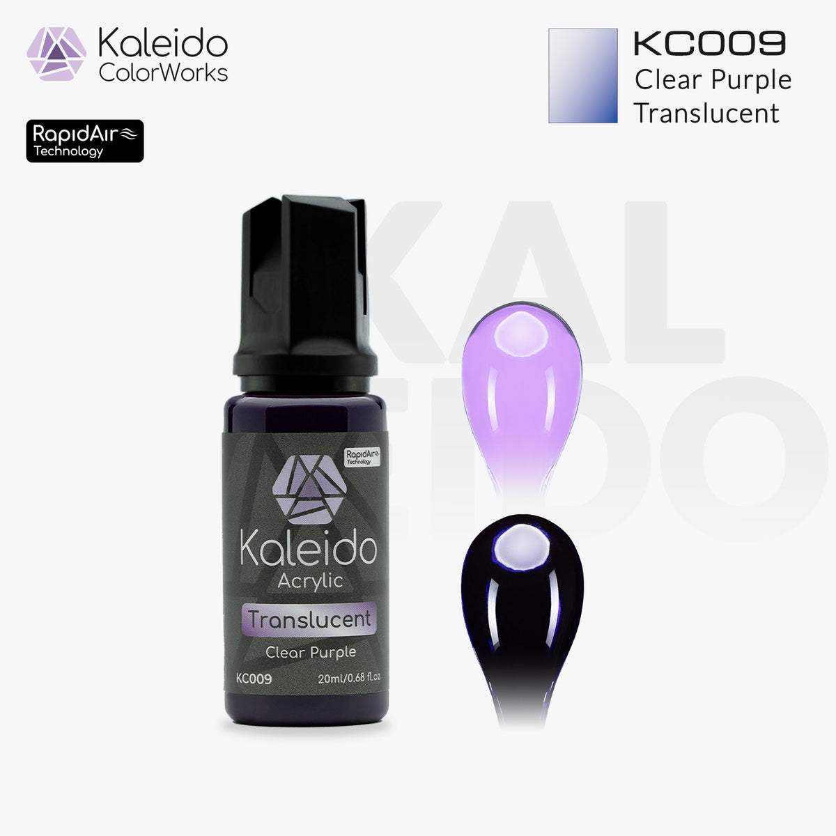 Kaleido ColorWorks สีอะคริลิกสูตรน้ำ Translucent Colors 20ml (12 สี) Kaleido ColorWorks