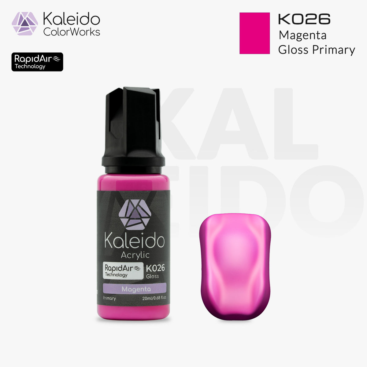 Kaleido ColorWorks สีอะคริลิกสูตรน้ำ Primary Colors Set B 20ml (24 สี) Kaleido ColorWorks