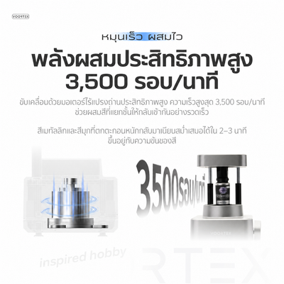 Gaahleri Voortex เครื่องเขย่าสีอัตโนมัติ Gaahleri