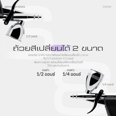 GAAHLERI แอร์บรัช Advanced Series รุ่น GHAD-68 0.38 & 0.5mm GAAHLERI