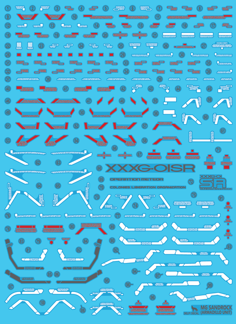 Delpi Decal (ดีคอลน้ำ) MG SANDROCK ARMADILLO UNIT Delpi Decal