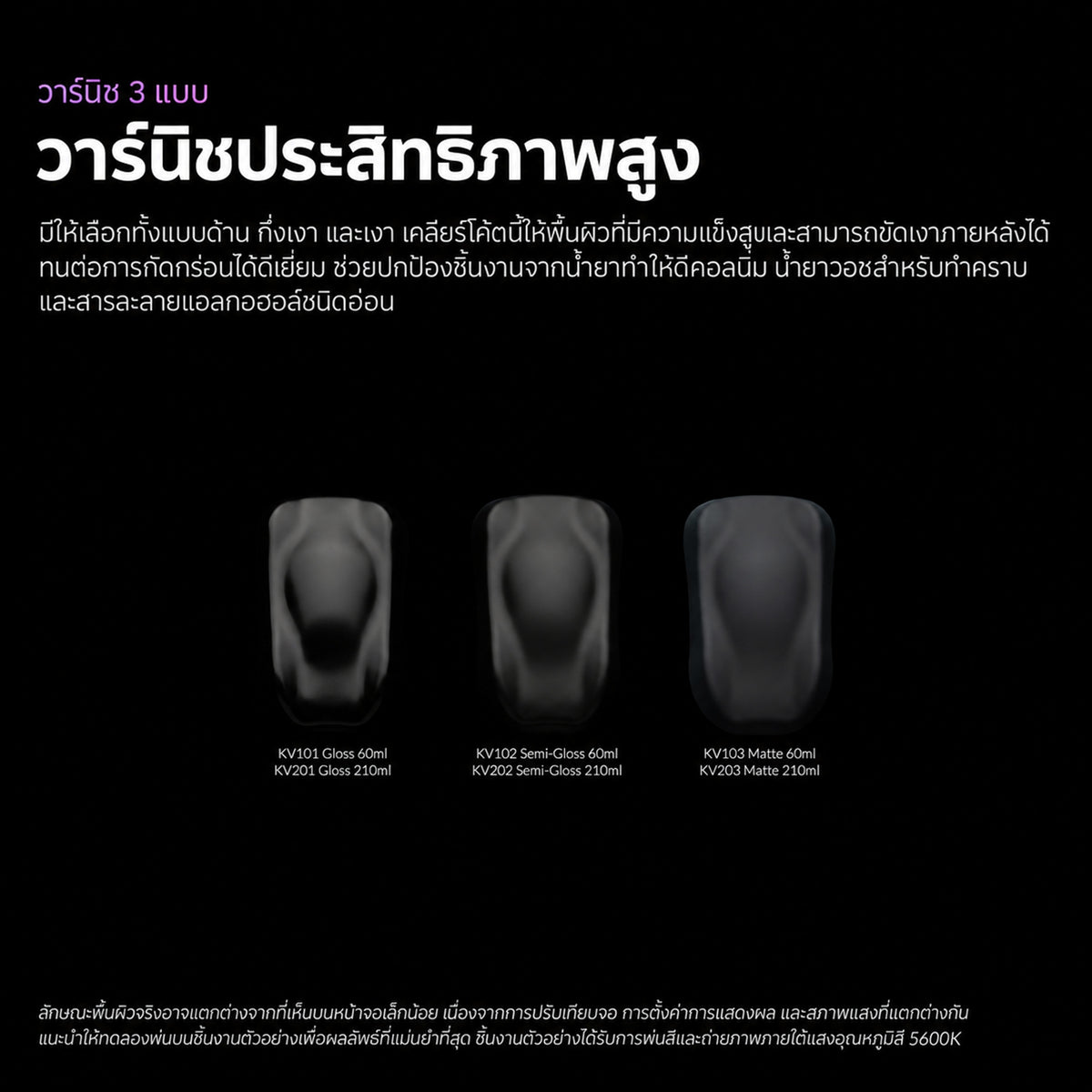 Kaleido ColorWorks น้ำยาเคลือบใสสูตรน้ำ Varnish 60ml และ 210ml (6 แบบ) Kaleido ColorWorks