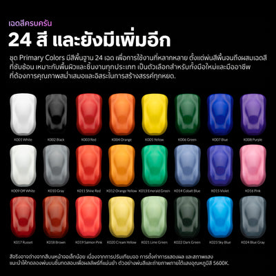 Kaleido ColorWorks สีอะคริลิกสูตรน้ำ Primary Colors Set A 20ml (24 สี) Kaleido ColorWorks