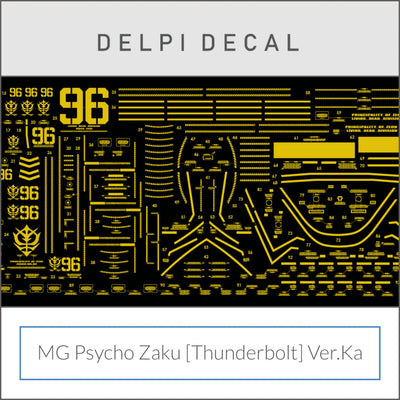 Delpi Metal Sticker (สติกเกอร์โลหะ) MG Psycho Zaku [Thunderbolt] Ver.Ka (Gold) Delpi Decal