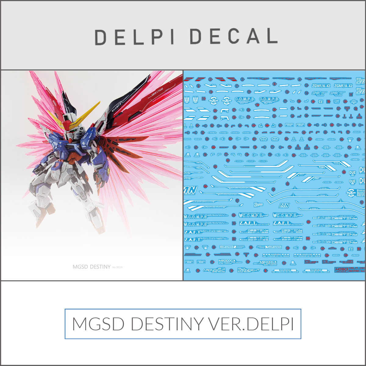 Delpi Decal (ดีคอลน้ำ) MGSD DESTINY Ver.DELPI Delpi Decal