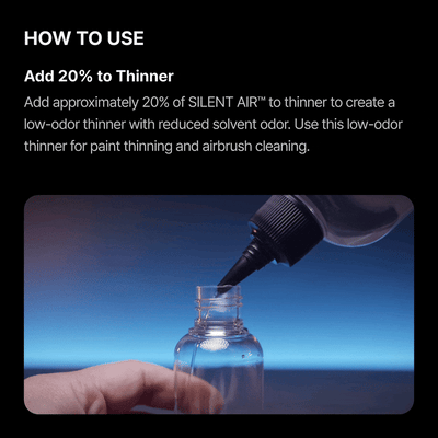 GUNPRIMER SILENT AIR น้ำยาผสมสีแอร์บรัช สูตรลดกลิ่น Low-Odor Air Brush Additive Gunprimer