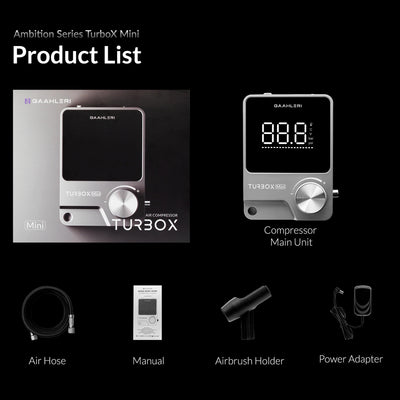 GAAHLERI ปั๊มลมแอร์บรัช Ambition Series รุ่น TurboX Mini GAAHLERI