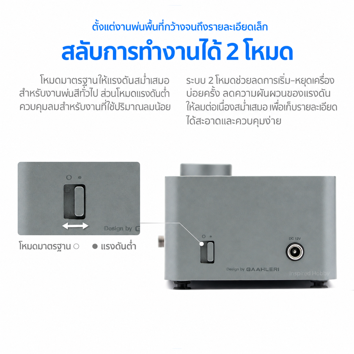 GAAHLERI ปั๊มลมแอร์บรัช Ambition Series รุ่น TurboX Mini GAAHLERI