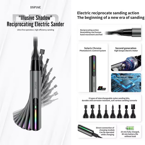 (New) "Illusive Shadow" Reciprocating Sander By DSPIAE ตะไบไฟฟ้าไร้สาย รุ่นโปร Dspiae