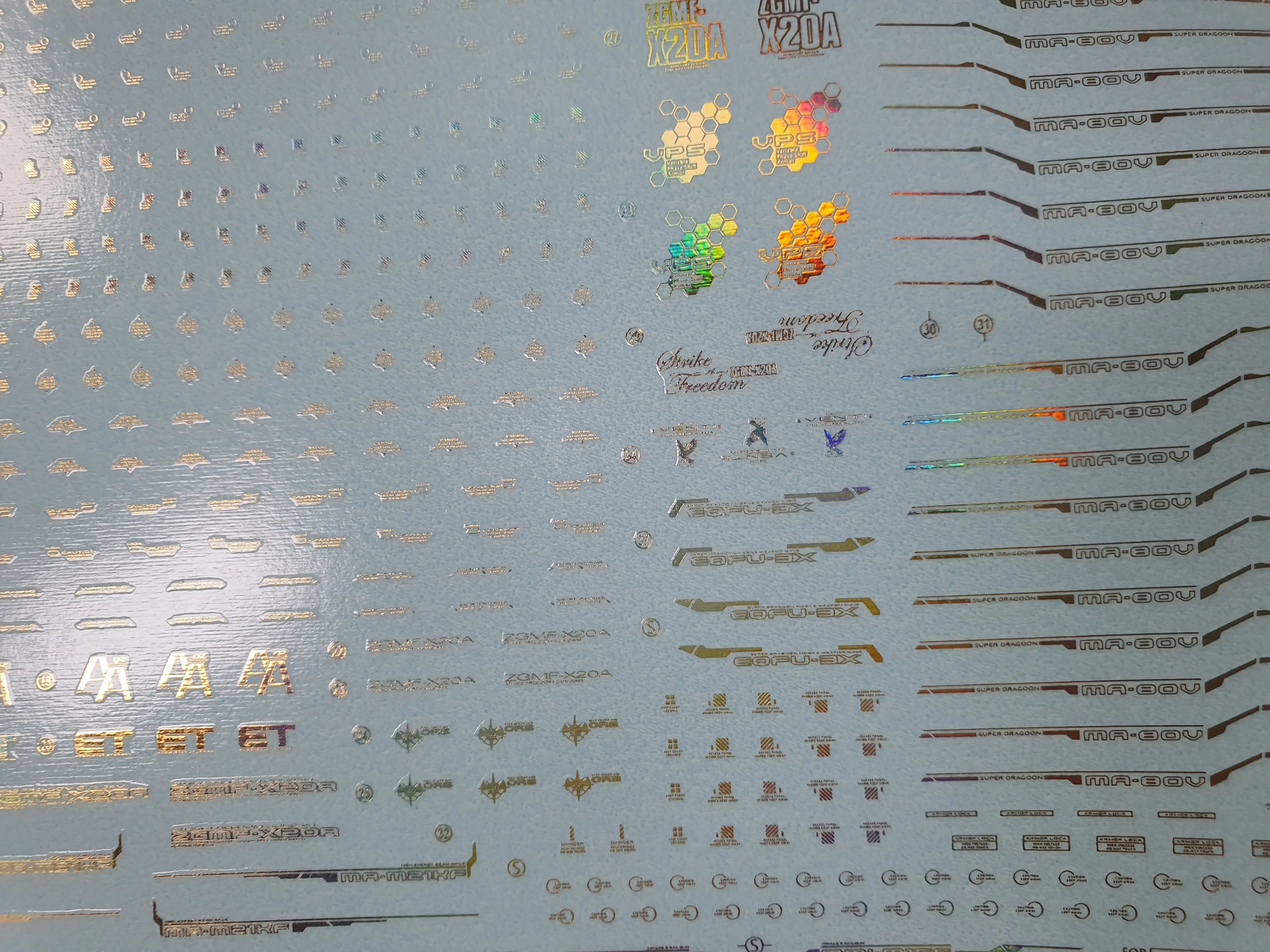 Delpi Water Decal (ดิแคลน้ำ) MGEX Strike Freedom Gundam Delpi Decal