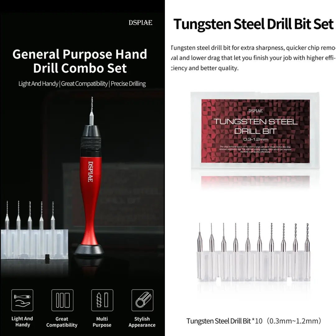 General Purpose Hand Drill Combo Set By DSPIAE สว่านมืออลูมิเนียม Dspiae