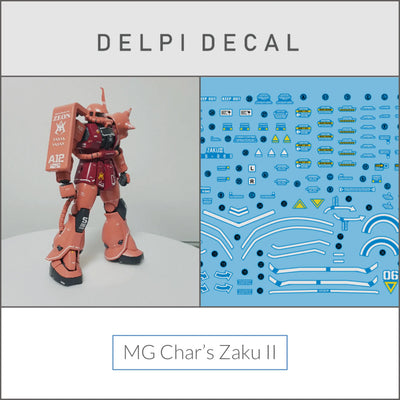 Delpi Water Decal (ดิแคลน้ำ) MG Char’s Zaku II Delpi Decal