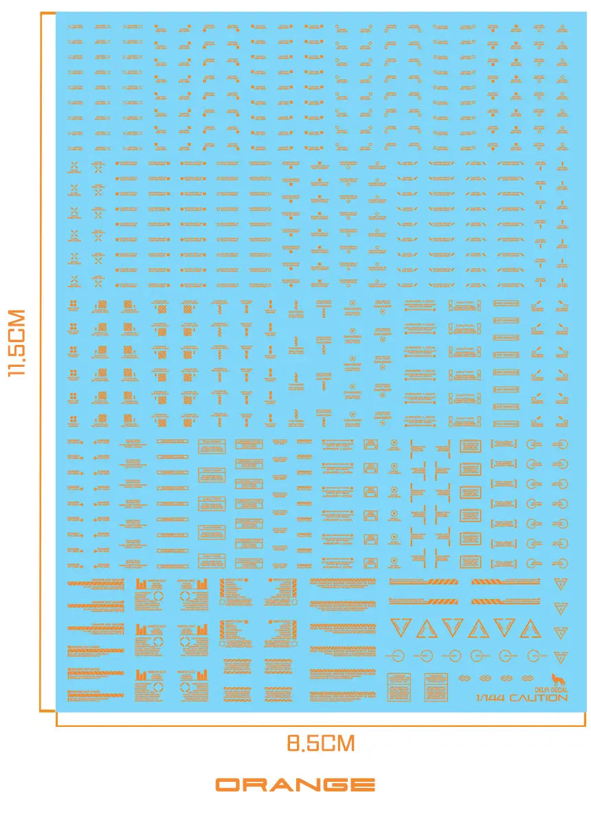 Delpi Water Decal (ดิแคลน้ำ) 1/144 Mechanical Caution Delpi Decal