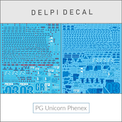Delpi Water Decal (ดิแคลน้ำ) PG Unicorn Phenex Gundam (Delpi Custom) Delpi Decal