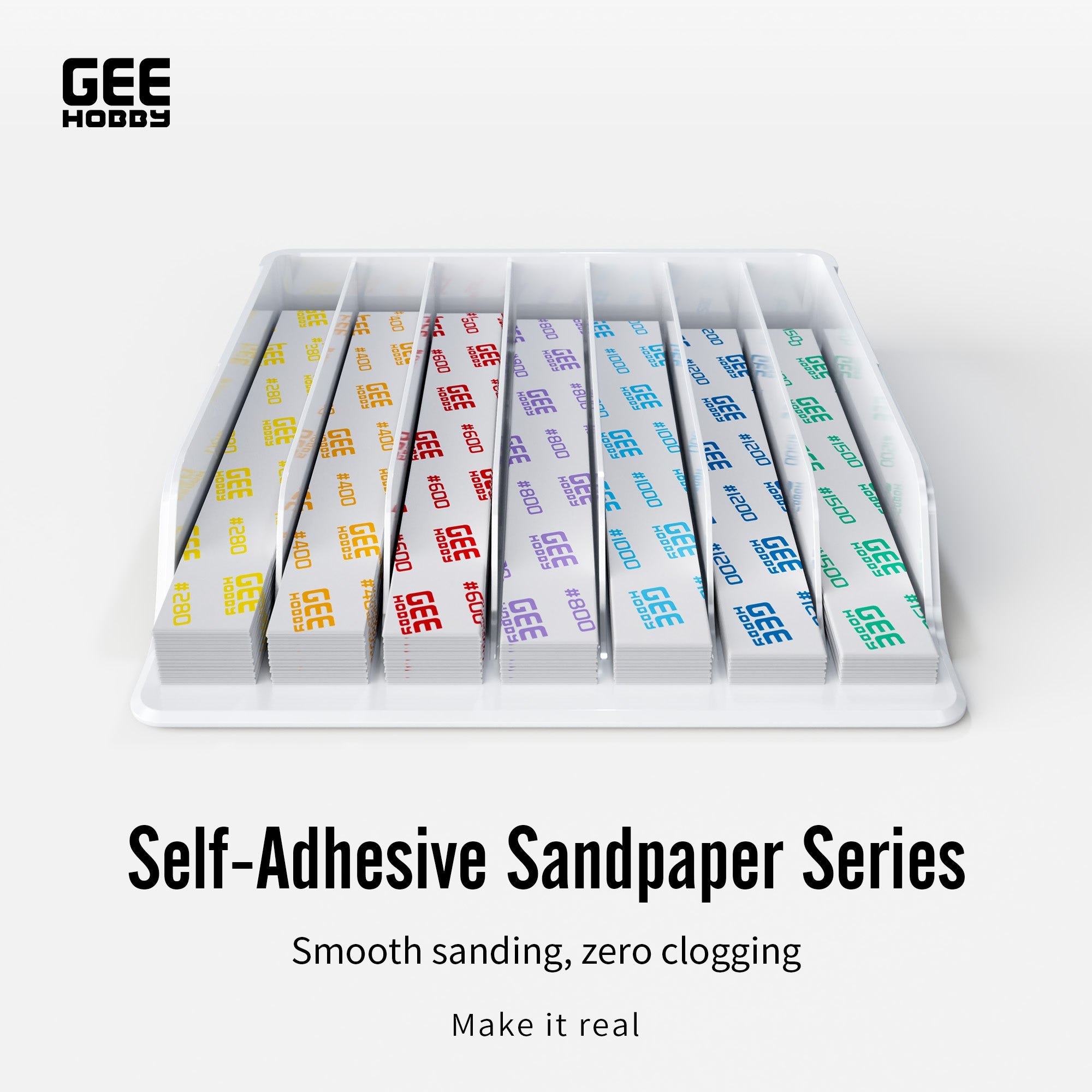 GEEHOBBY ชุดกระดาษทรายมีกาวในตัว พร้อมกล่องเก็บ Self-Adhesive Sandpaper Set GEEHOBBY
