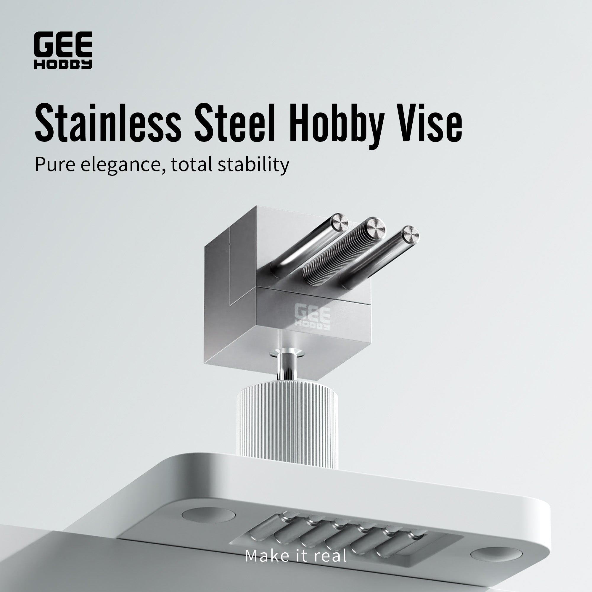 (New) GEEHOBBY ปากกาจับชิ้นงานสแตนเลส สำหรับงานโมเดลและกันพลา Stainless Steel Hobby Vise GEEHOBBY