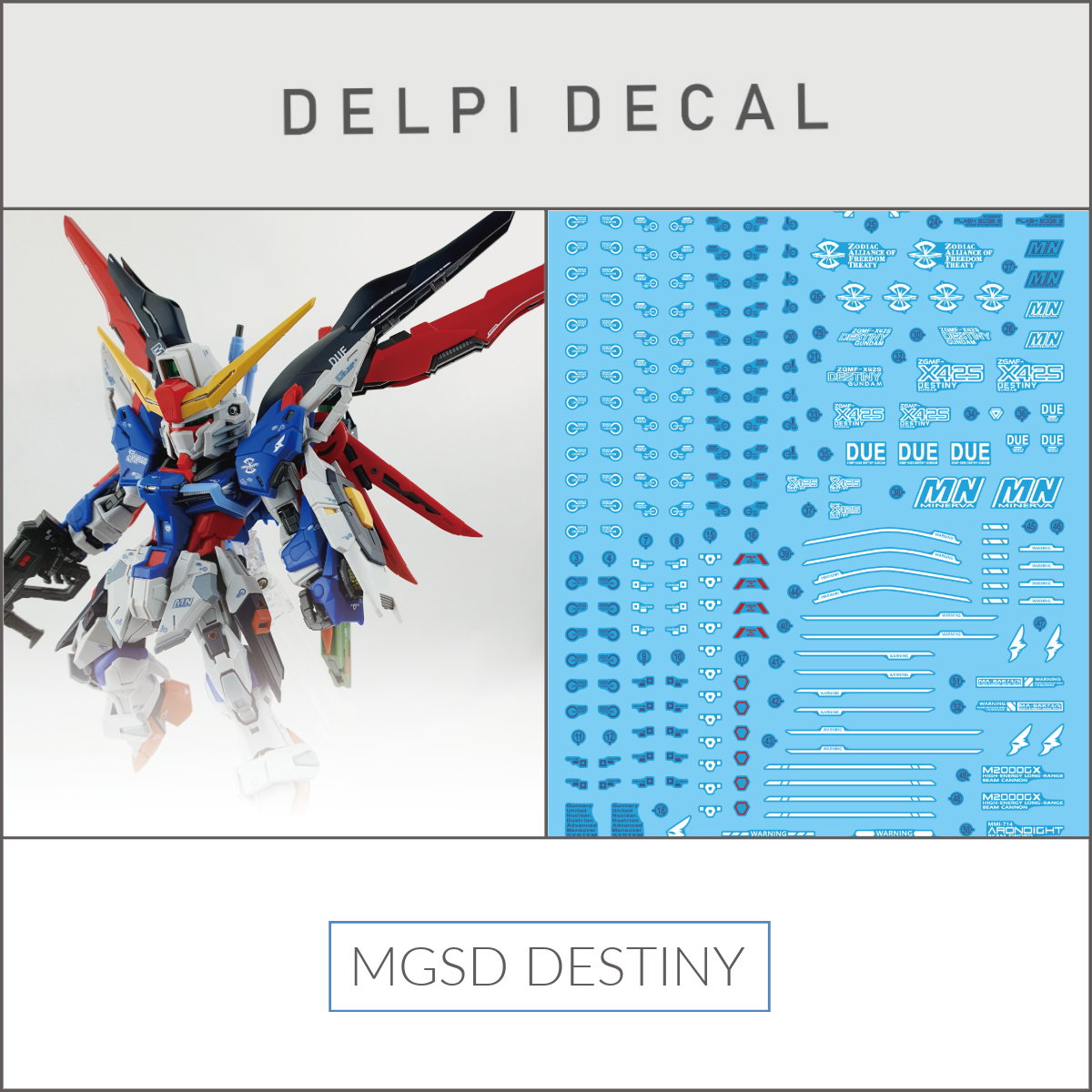 Delpi Decal (ดีคอลน้ำ) MGSD DESTINY Delpi Decal