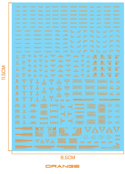 Delpi Water Decal (ดิแคลน้ำ) 1/100 Mechanical Caution Delpi Decal