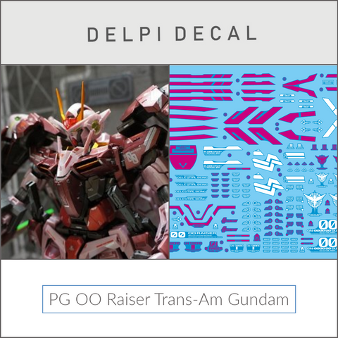 Delpi Water Decal (ดิแคลน้ำ) PG OO Raiser Trans-Am Gundam